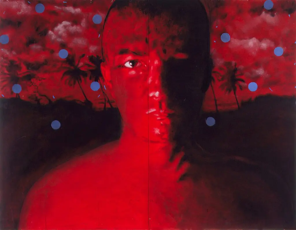 Autorretrato (fondo rojo)