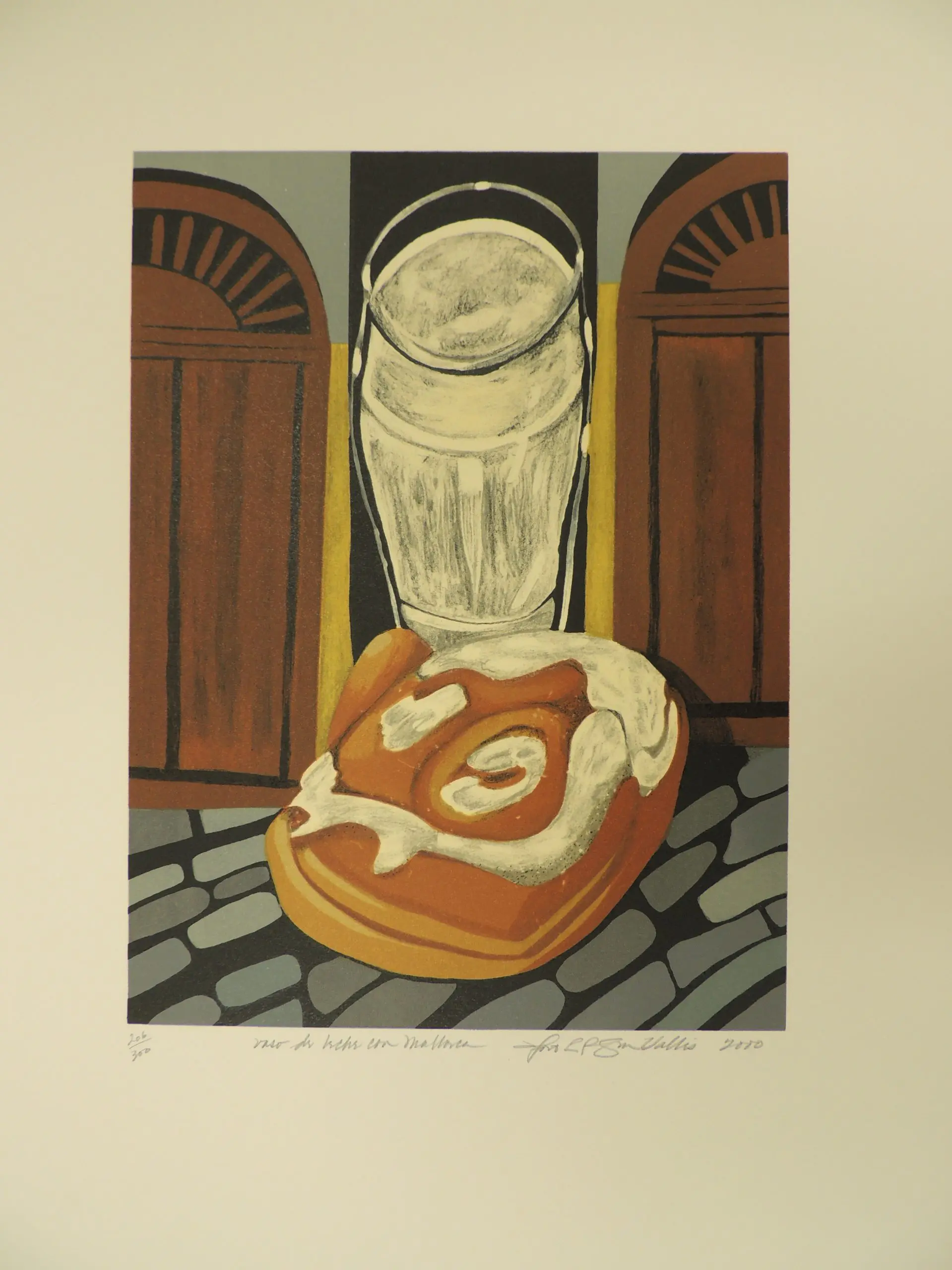 Vaso de leche con Mallorca (Portafolio Ciudad Infinita)