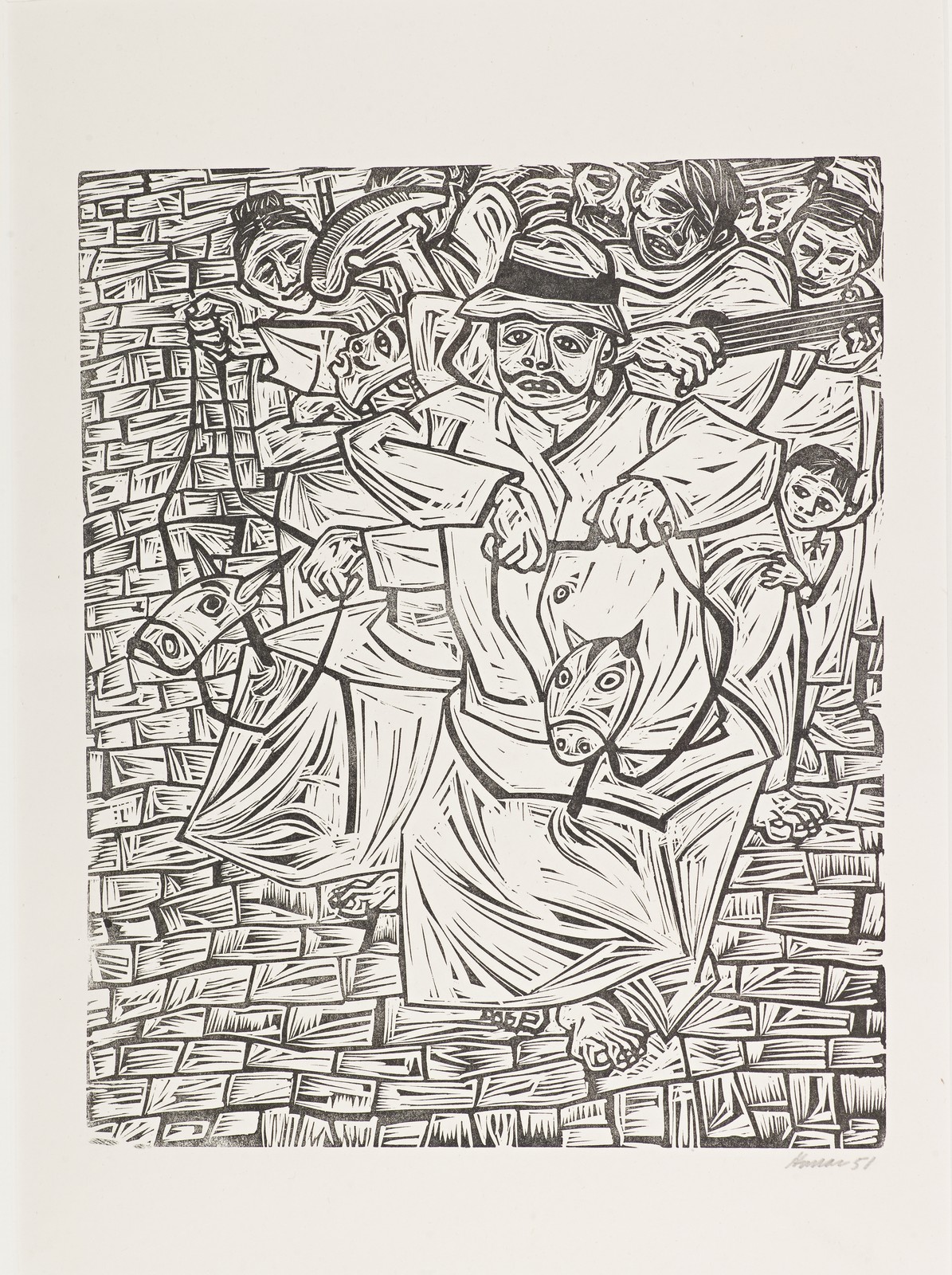 Saltimbanquis (porfolio La estampa puertorriqueña, Centro de Arte Puertorriqueño)